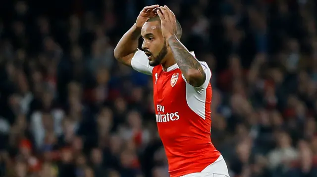 Theo Walcott reacts