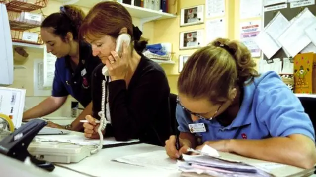 Hospital workers