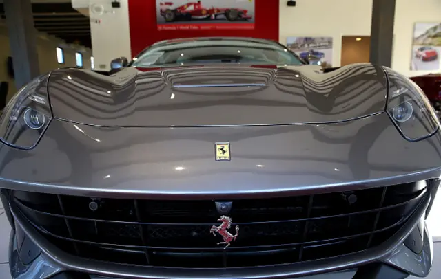 A grey Ferrari