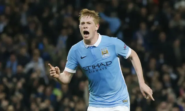 Kevin De Bruyne celebrates