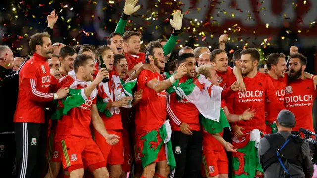 Wales celebrate