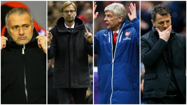 Mourinho, Klopp, Wenger, Sherwood