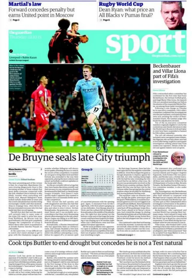 Guardian back page