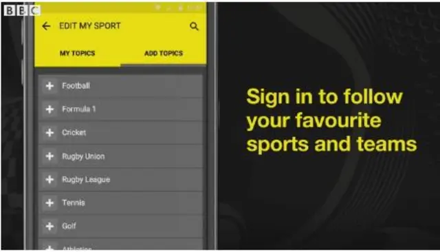 BBC Sport app