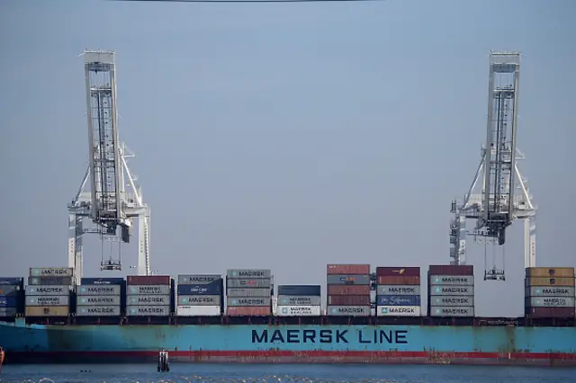 Maersk container ship