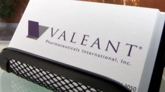 Valeant Pharma business card