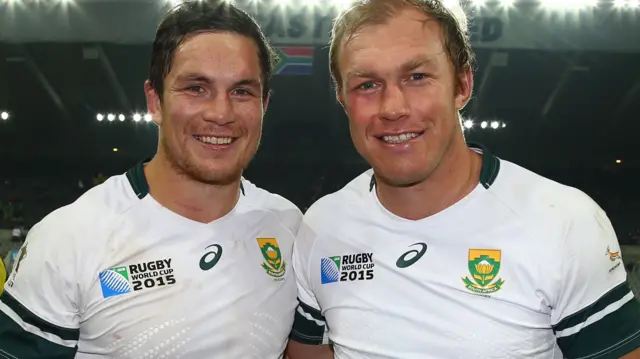 Francois Louw (left) with Schalk Burger