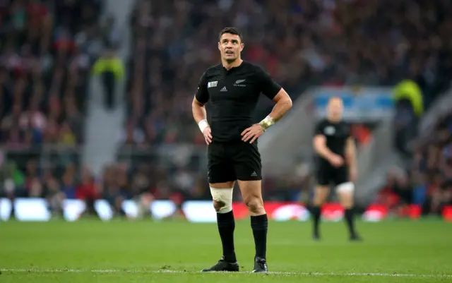 Dan Carter reacts