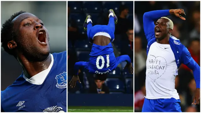 Romelu Lukaku and Everton celebrate