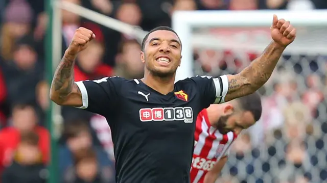 Troy Deeney celebrates