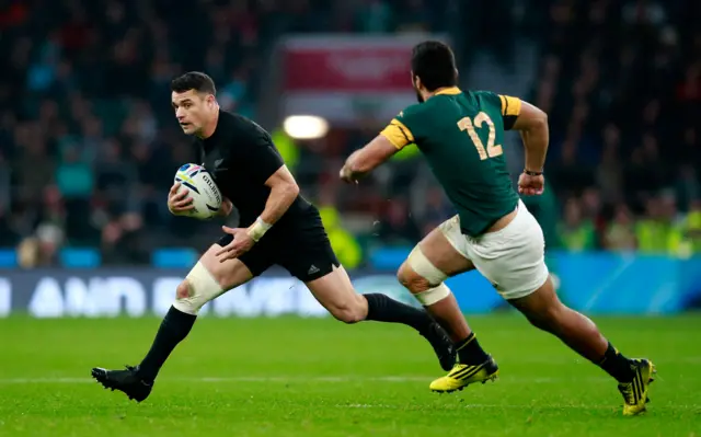 Dan Carter in action for New Zealand