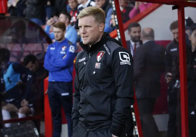 Eddie Howe of Bournement watches play