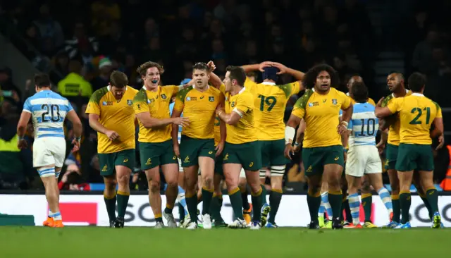 Australia celebrate