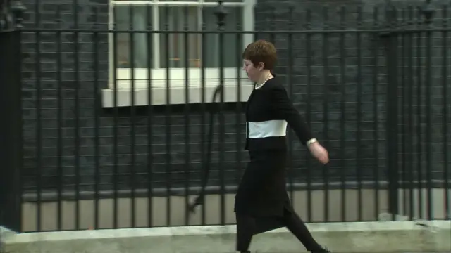 Baroness Stowell leaving Downing Street