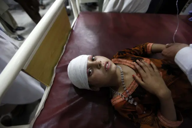 A girl in hospital