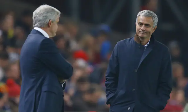 Mark Hughes and Jose Mourinho