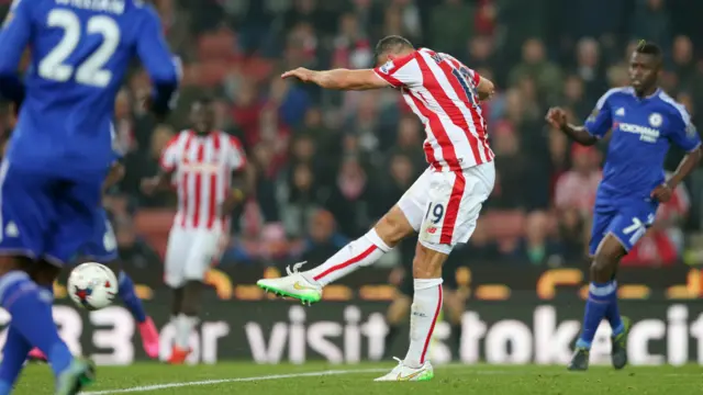 Jon Walters of Stoke shoots