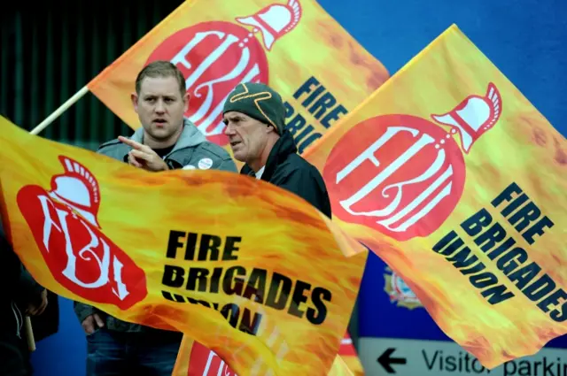 Members of the FBU union