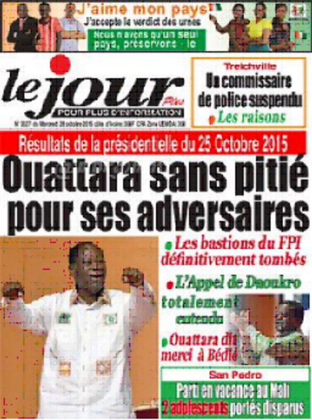 Le Jour newspaper website front page