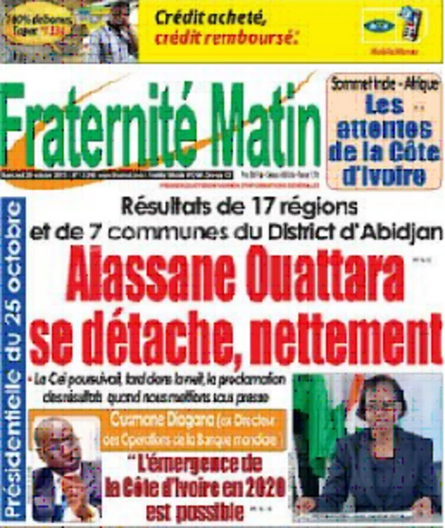 Fraternite Matin website front page