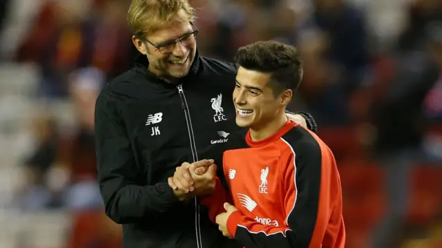 Juergen Klopp and Joao Carlos Teixeira