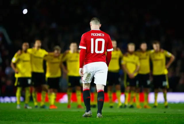 Wayne Rooney looks dejected