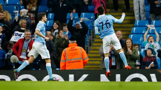 Manu Garcia celebrates