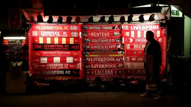 Liverpool merchandise stall