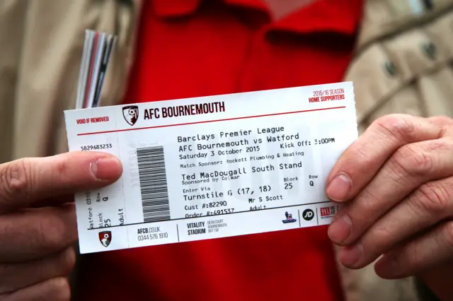 Bournemouth v Watford match ticket