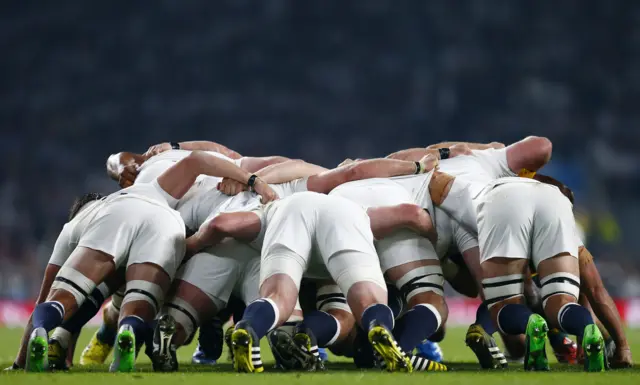 The England scrum