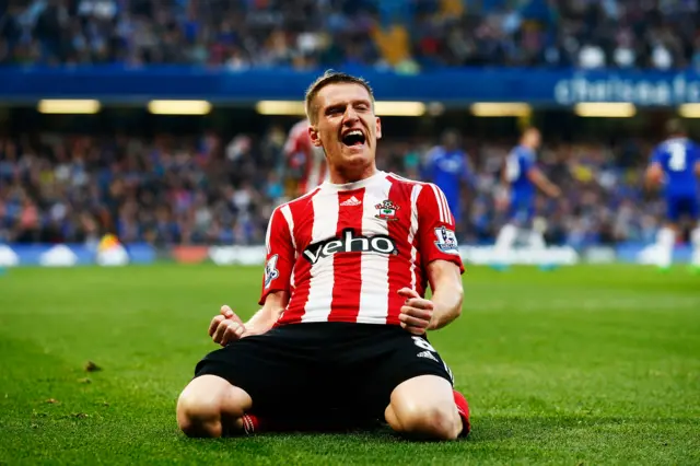 Steven Davis celebrates