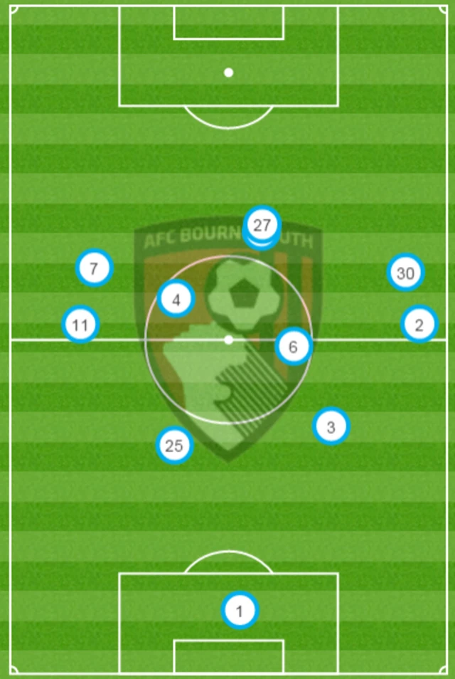 Bournemouth average positions