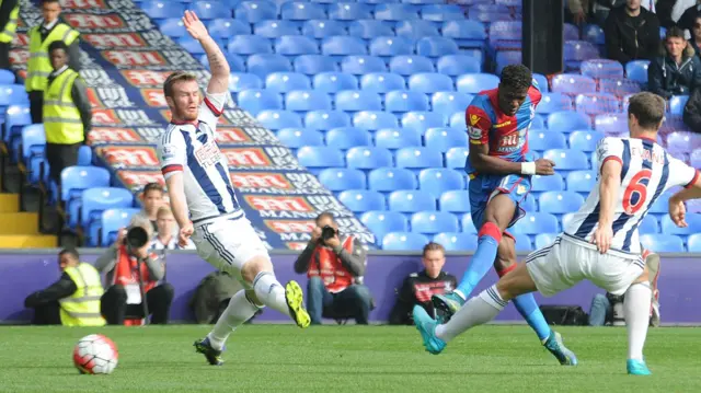 Wilfred Zaha shoots