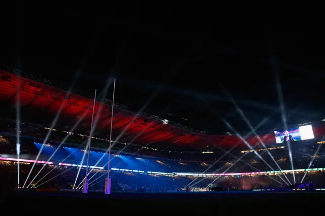 A light show before kick-off