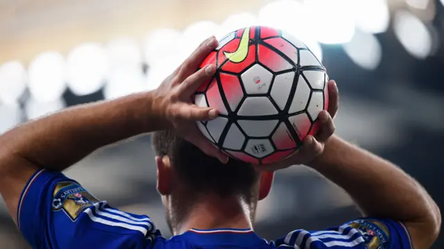 Ivanovic takes a throw for Chelsea