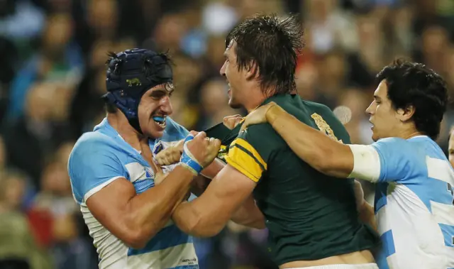 Eben Etzebeth and Tomas Lavanini