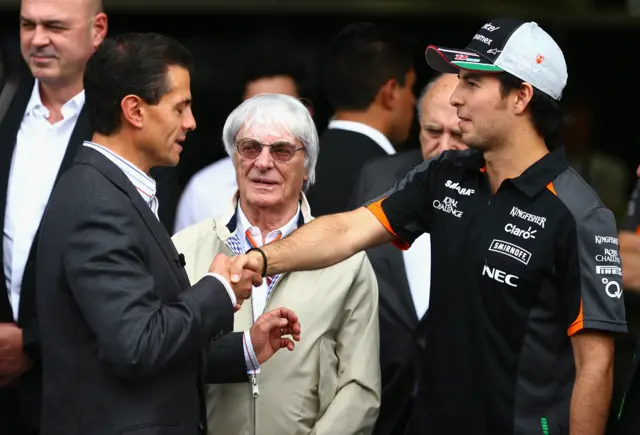 Sergio Perez meets the president of Mexico