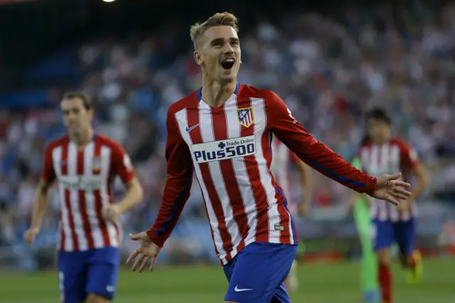 Antoine Griezmann celebrates a goal