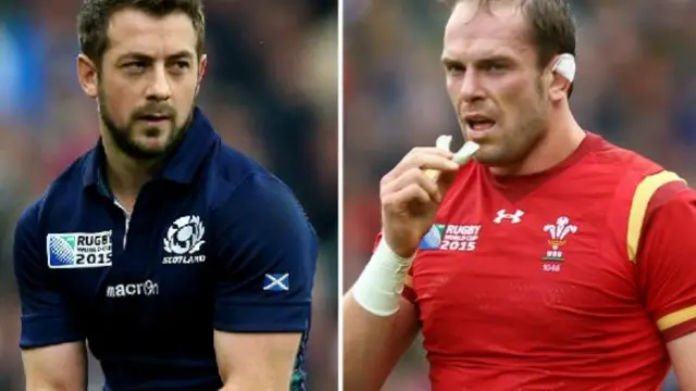 Greig Laidlaw (left) and Alun Wyn Jones