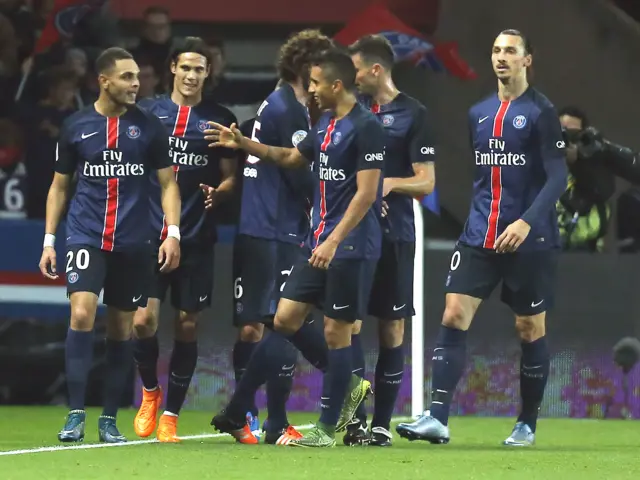 PSG celebrate a goal