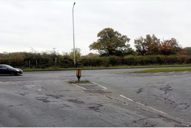 A53 turning to Slade Road