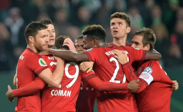 Bayern Munich celebrate a goal