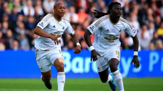 Andrew Ayew and Bafetimbi Gomis