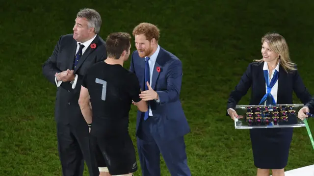 Richie McCaw and Prince Harry