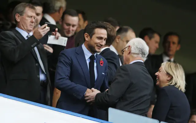 Frank Lampard is in the stands