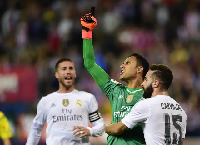 Navas celebrates saving the penalty