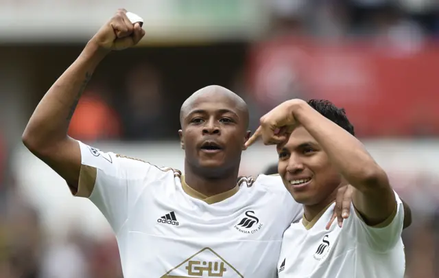 Andre Ayew and Jefferson Montero