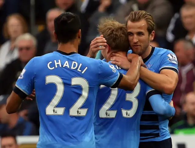 Christian Eriksen celebrates