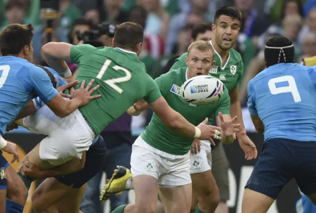 Keith Earls scores a try