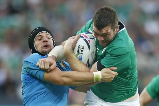 Peter O'Mahony is tackled